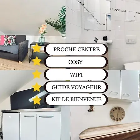 Jonquille 9 Tres Cozy Proche Centre 公寓 兰斯